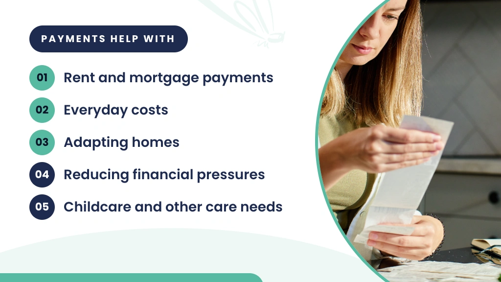 What critical illness cover payments help with: rent and mortgage, everyday costs, adapting homes, financial pressures, childcare